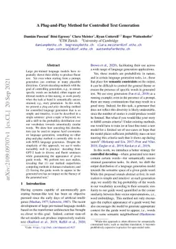 A Plug-and-Play Method for Controlled Text Generation