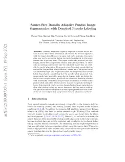 Source-Free Domain Adaptive Fundus Image Segmentation with Denoised
  Pseudo-Labeling