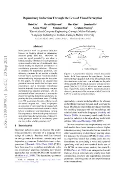Dependency Induction Through the Lens of Visual Perception