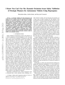 I Know You Can't See Me: Dynamic Occlusion-Aware Safety Validation of
  Strategic Planners for Autonomous Vehicles Using Hypergames