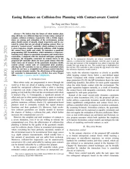 Easing Reliance on Collision-free Planning with Contact-aware Control