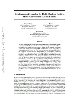 Reinforcement Learning for Finite-Horizon Restless Multi-Armed
  Multi-Action Bandits