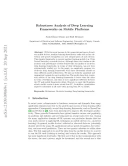 Robustness Analysis of Deep Learning Frameworks on Mobile Platforms