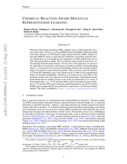 Chemical-Reaction-Aware Molecule Representation Learning