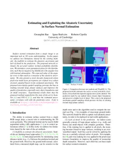 Estimating and Exploiting the Aleatoric Uncertainty in Surface Normal
  Estimation