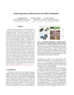 On the Importance of Distractors for Few-Shot Classification