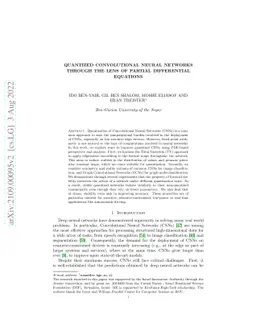 Quantized Convolutional Neural Networks Through the Lens of Partial
  Differential Equations