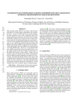 Deep Learning with Uncertainty Quantification for Predicting the Segmentation Dice Coefficient of Prostate Cancer Biopsy Images