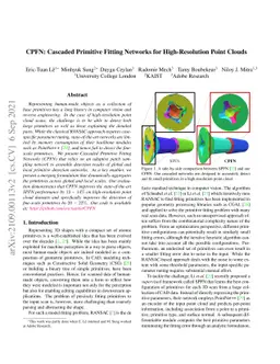 CPFN: Cascaded Primitive Fitting Networks for High-Resolution Point
  Clouds