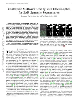 Contrastive Multiview Coding with Electro-optics for SAR Semantic
  Segmentation