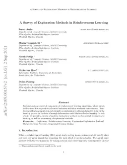 A Survey of Exploration Methods in Reinforcement Learning
