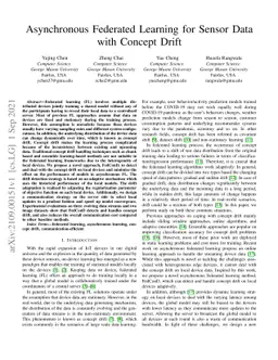 Asynchronous Federated Learning for Sensor Data with Concept Drift