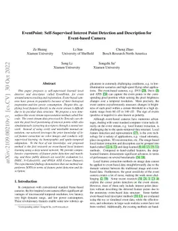 EventPoint: Self-Supervised Interest Point Detection and Description for
  Event-based Camera