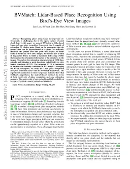 BVMatch: Lidar-based Place Recognition Using Bird's-eye View Images