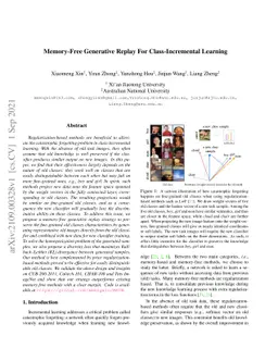 Memory-Free Generative Replay For Class-Incremental Learning