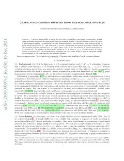 Graph Automorphism Shuffles from Pile-Scramble Shuffles
