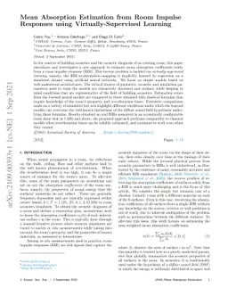 Mean absorption estimation from room impulse responses using virtually
  supervised learning