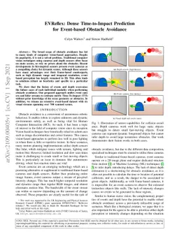 EVReflex: Dense Time-to-Impact Prediction for Event-based Obstacle
  Avoidance
