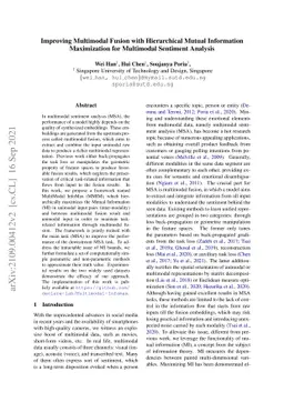 Improving Multimodal Fusion with Hierarchical Mutual Information
  Maximization for Multimodal Sentiment Analysis
