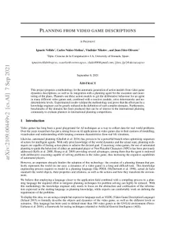 Planning from video game descriptions