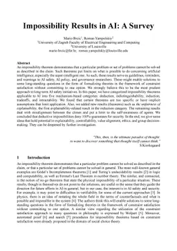 Impossibility Results in AI: A Survey