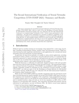 The Second International Verification of Neural Networks Competition
  (VNN-COMP 2021): Summary and Results