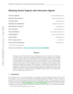 Boosting Search Engines with Interactive Agents