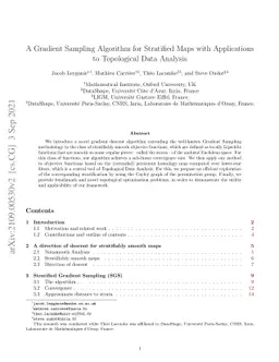 A Gradient Sampling Algorithm for Stratified Maps with Applications to
  Topological Data Analysis