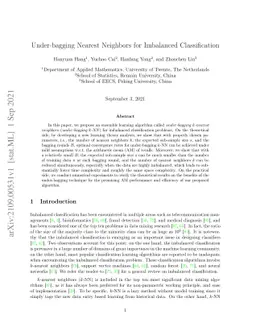 Under-bagging Nearest Neighbors for Imbalanced Classification