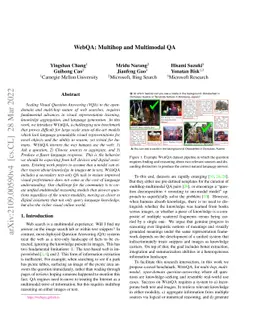 WebQA: Multihop and Multimodal QA