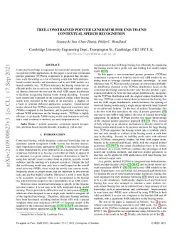 Tree-constrained Pointer Generator for End-to-end Contextual Speech
  Recognition