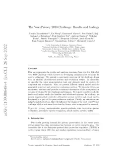 The VoicePrivacy 2020 Challenge: Results and findings