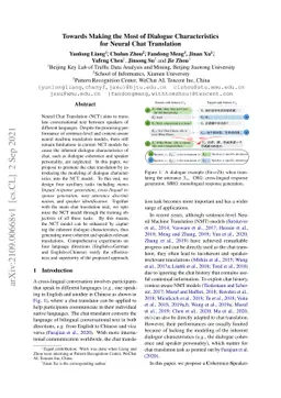 Towards Making the Most of Dialogue Characteristics for Neural Chat
  Translation