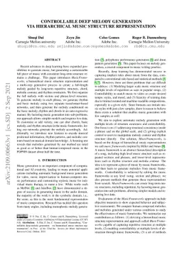 Controllable deep melody generation via hierarchical music structure
  representation