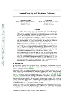 Excess Capacity and Backdoor Poisoning