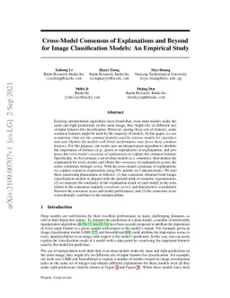 Cross-Model Consensus of Explanations and Beyond for Image
  Classification Models: An Empirical Study