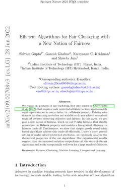 Efficient Algorithms For Fair Clustering with a New Fairness Notion