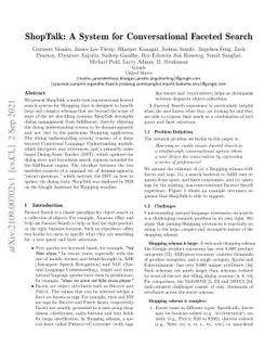 ShopTalk: A System for Conversational Faceted Search