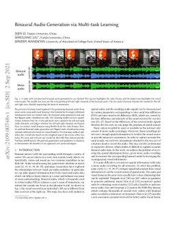 Binaural Audio Generation via Multi-task Learning