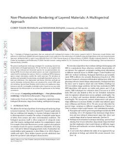 Non-Photorealistic Rendering of Layered Materials: A Multispectral
  Approach