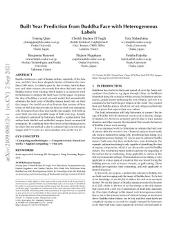 Built Year Prediction from Buddha Face with Heterogeneous Labels