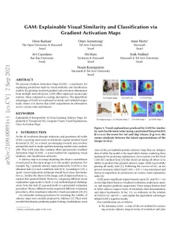 GAM: Explainable Visual Similarity and Classification via Gradient
  Activation Maps