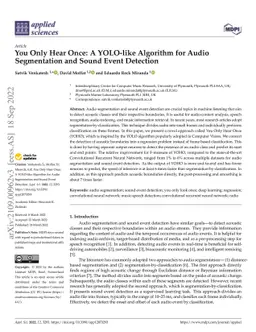 You Only Hear Once: A YOLO-like Algorithm for Audio Segmentation and
  Sound Event Detection