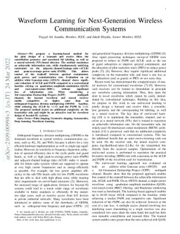 Waveform Learning for Next-Generation Wireless Communication Systems