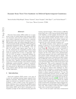 Dynamic Scene Novel View Synthesis via Deferred Spatio-temporal
  Consistency