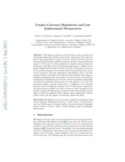 Crypto Currency Regulation and Law Enforcement Perspectives