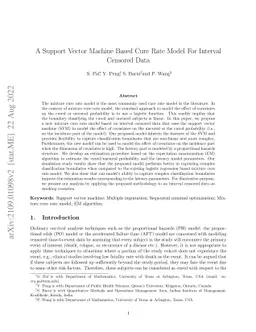A Support Vector Machine Based Cure Rate Model For Interval Censored
  Data