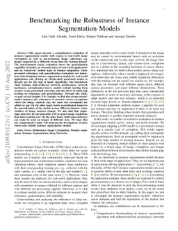 Benchmarking the Robustness of Instance Segmentation Models