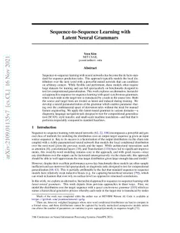 Sequence-to-Sequence Learning with Latent Neural Grammars