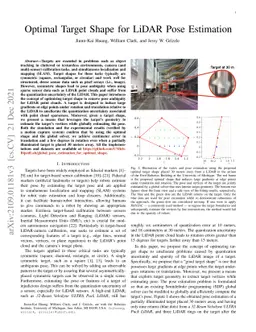 Optimal Target Shape for LiDAR Pose Estimation